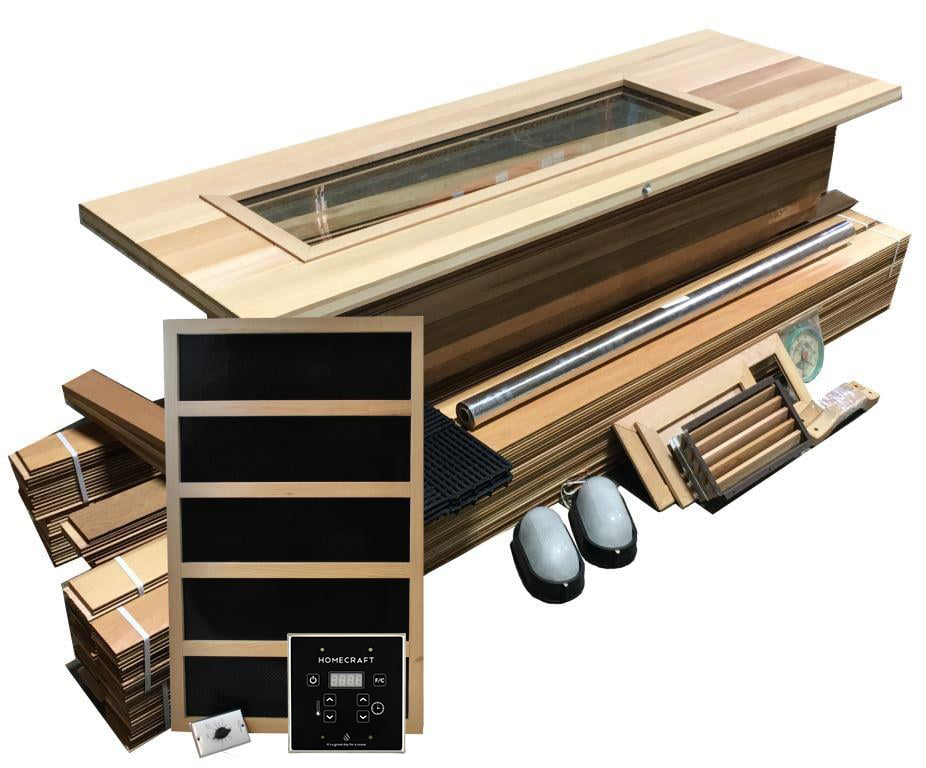 DIY Sauna Kit 5\' x 5\' - Infrared Sauna Room Package - 2400 Watt Infrared Heater