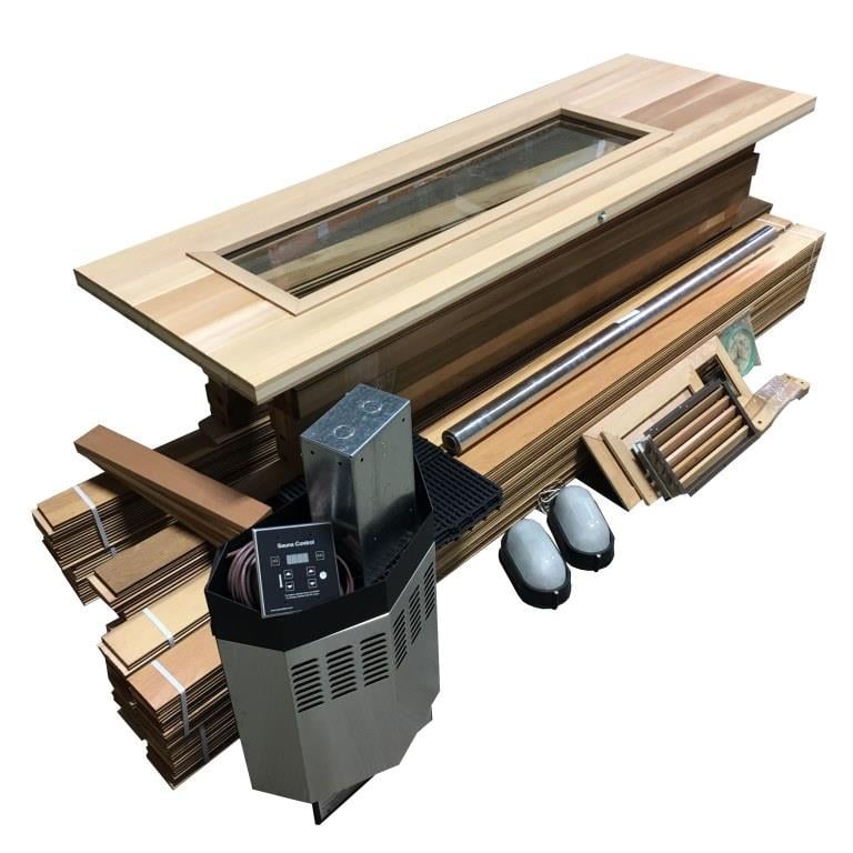 DIY Sauna Kit 4' x 6' - Complete Sauna Room Package- 5 Kw Electric Heater