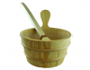 Pine Sauna Bucket with Scoop Ladle & Liner