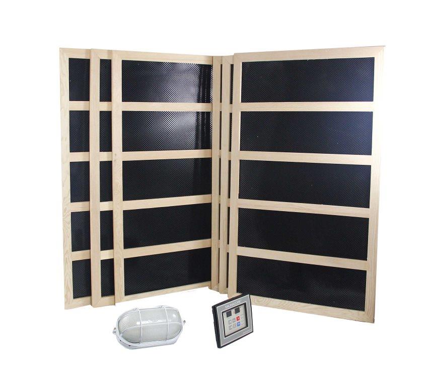 Complete Infrared sauna heater package - 1800 Watts-Digital Controller-120VAC