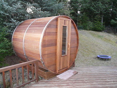 Barrel Sauna Kit - Outdoor Barrel Sauna Room 7' x 7' - Electric Heater