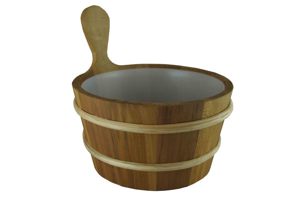 Cedar Sauna Bucket with Liner - 1 Gallon