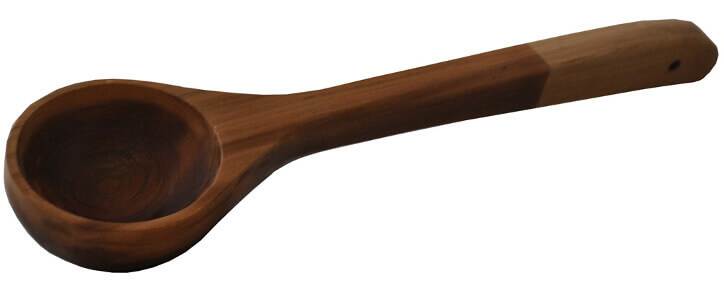 Wood Hand Carved Sauna Ladle 17.5\" -Cedar