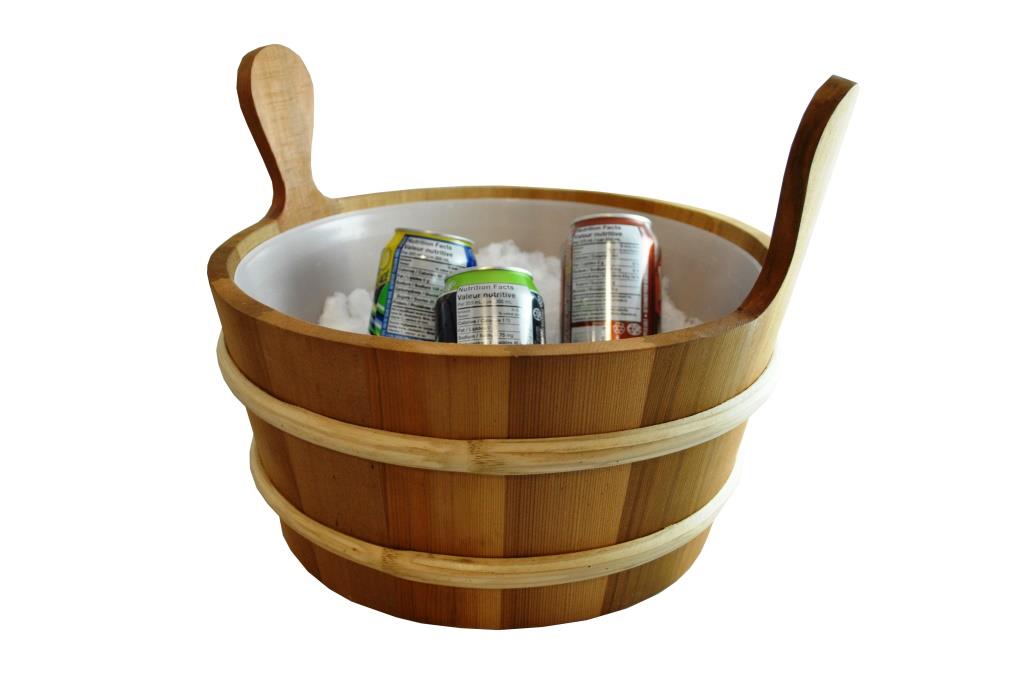 Cedar Sauna Bucket with Liner 2.6 Gallon Sauna accessories