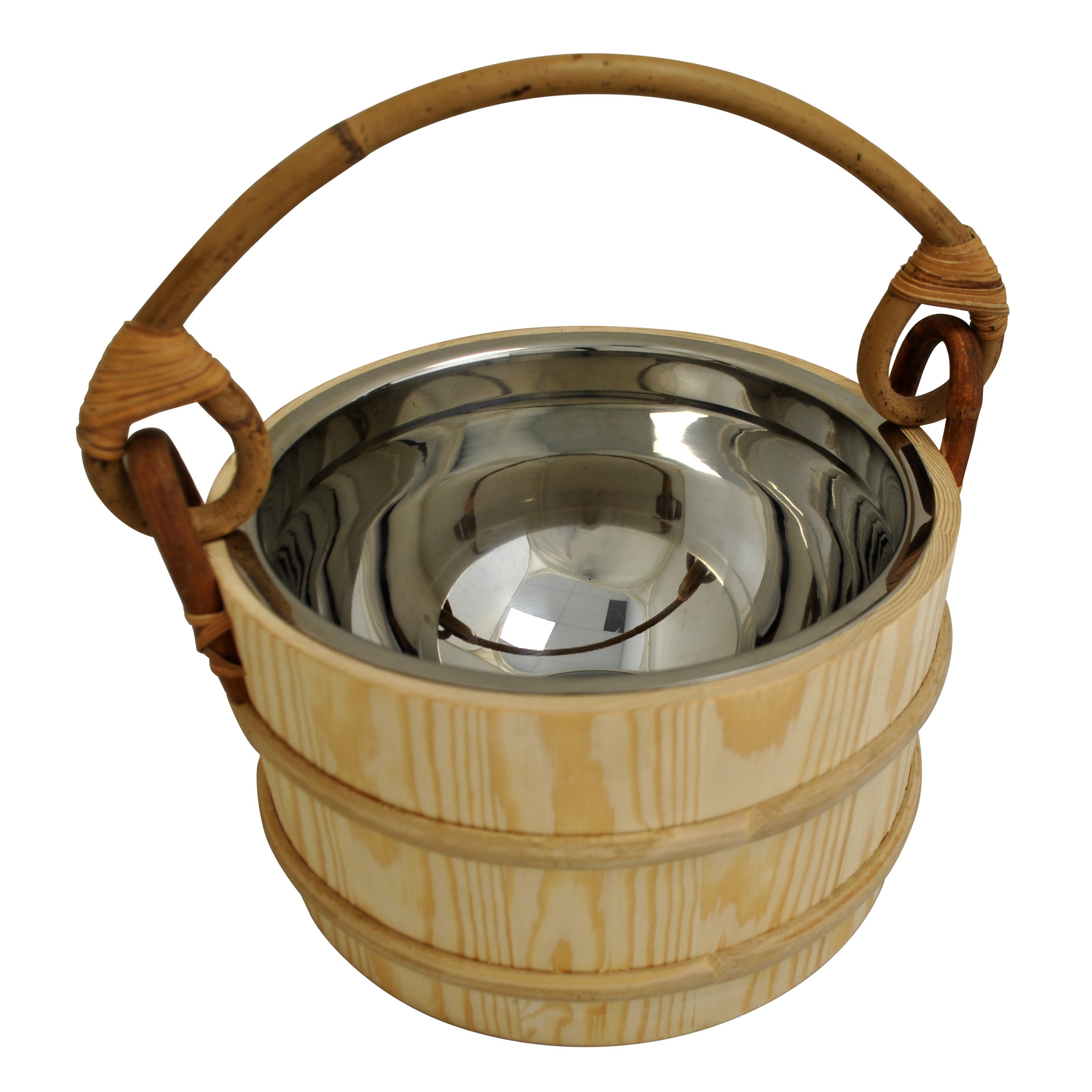 Pine Sauna Bucket - Stainless Steel Insert - 5L