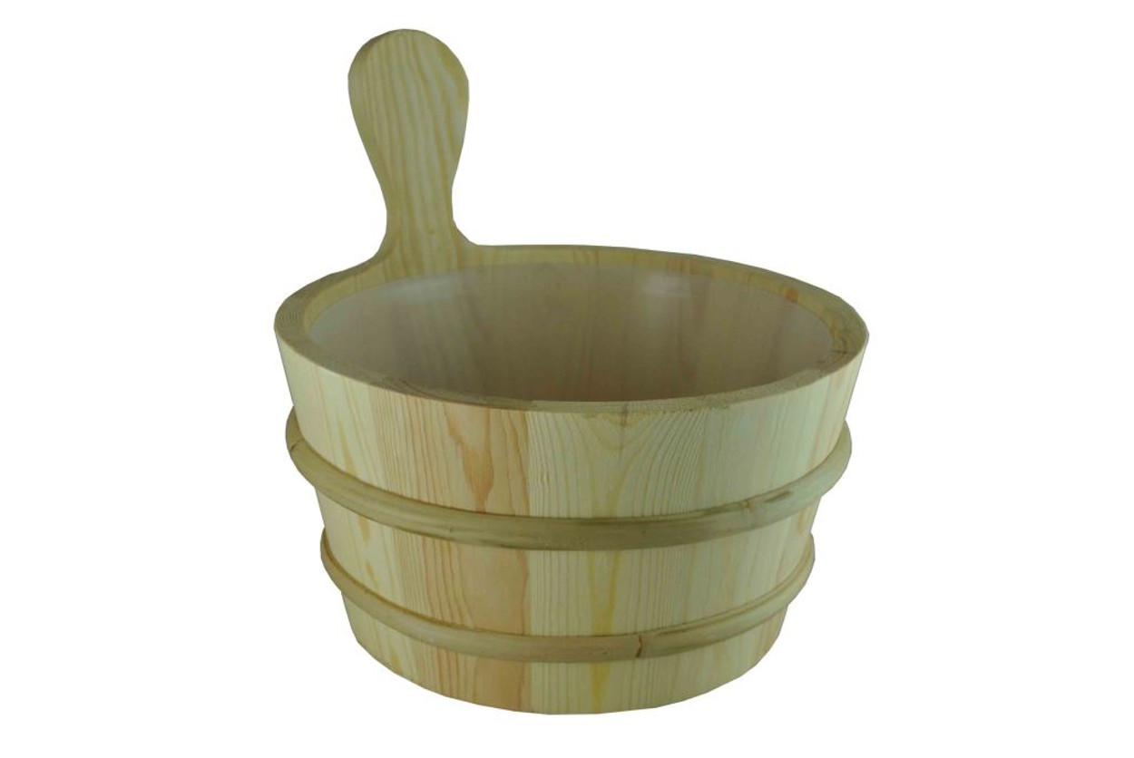 Pine Sauna Bucket with Liner - 3 Liters