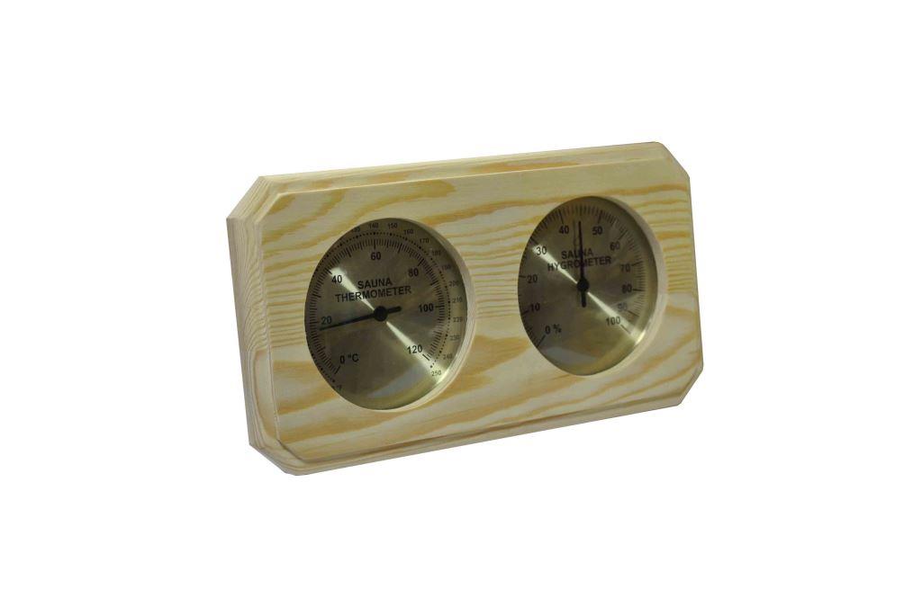 Pine Sauna Thermometer and Hygrometer