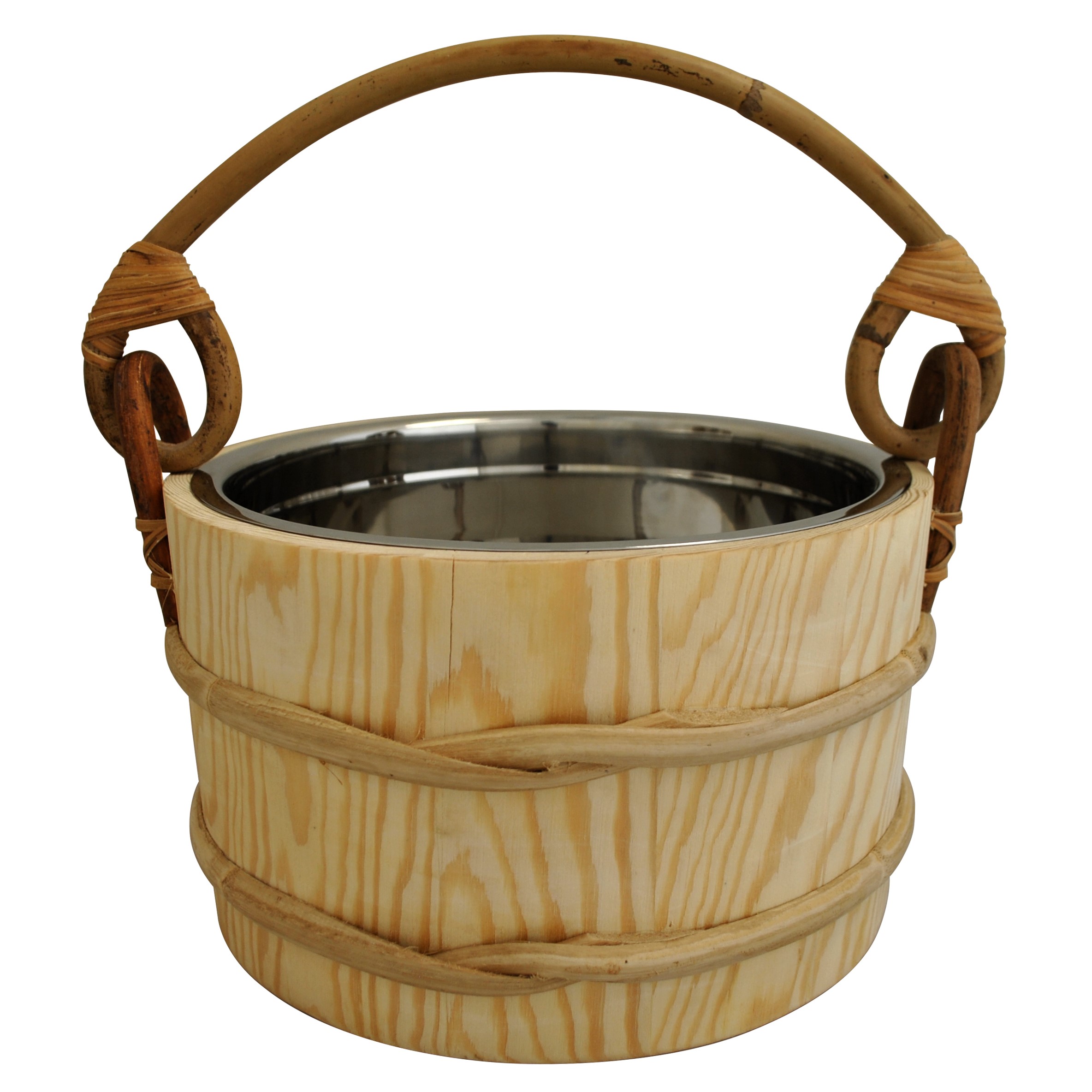 Pine Sauna Bucket - Stainless Steel Insert - 5L