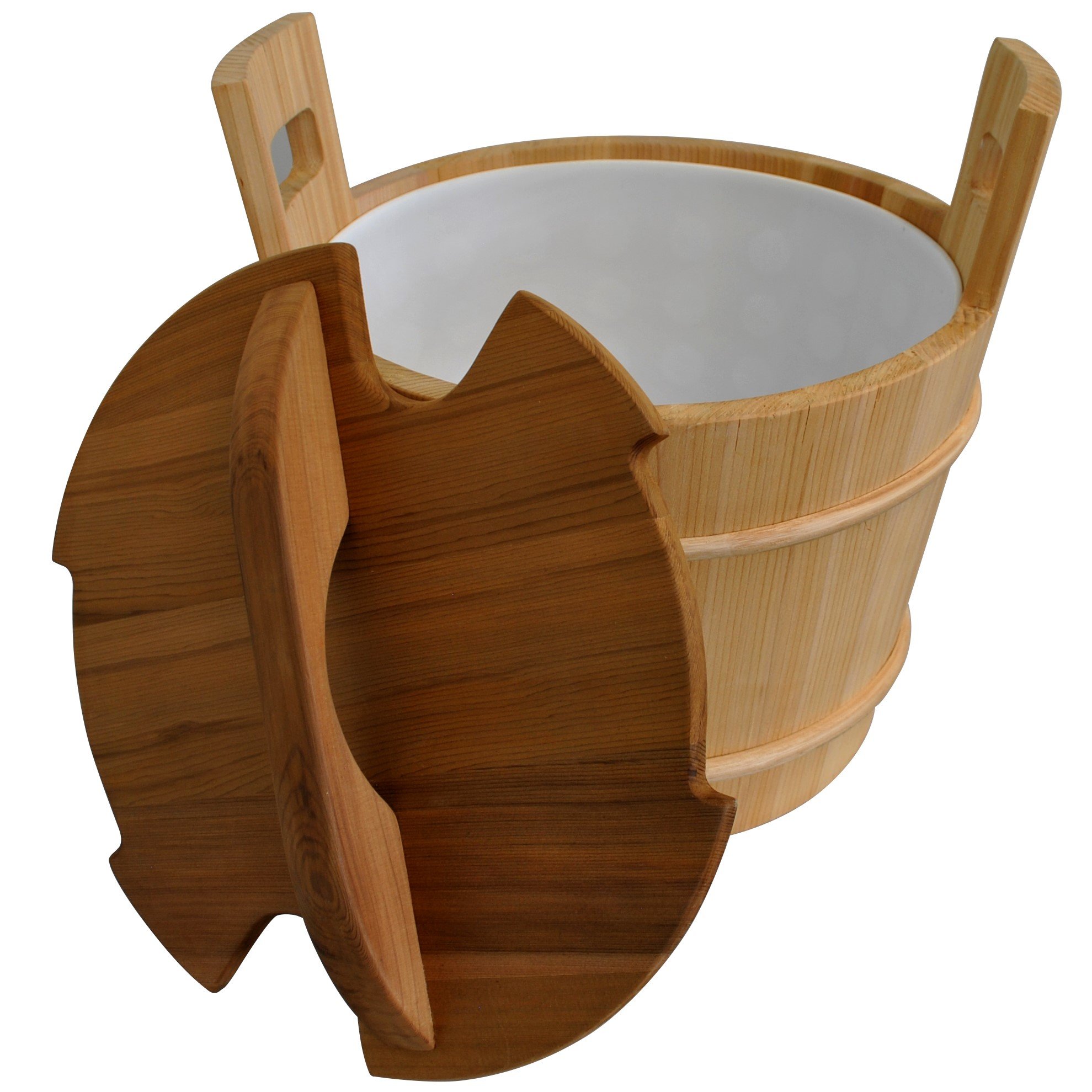 Cedar Sauna Bucket with Liner and Lid - 18L
