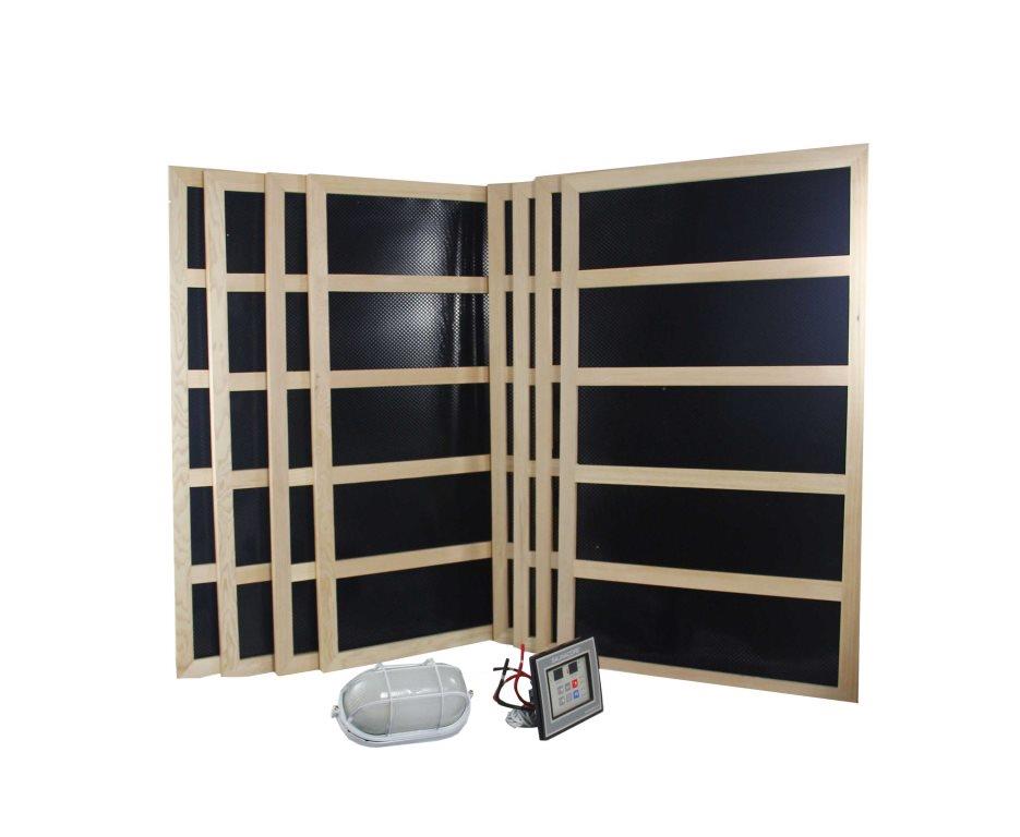 Complete Infrared sauna heater package - 2400 Watts -Digital Controller-240VAC
